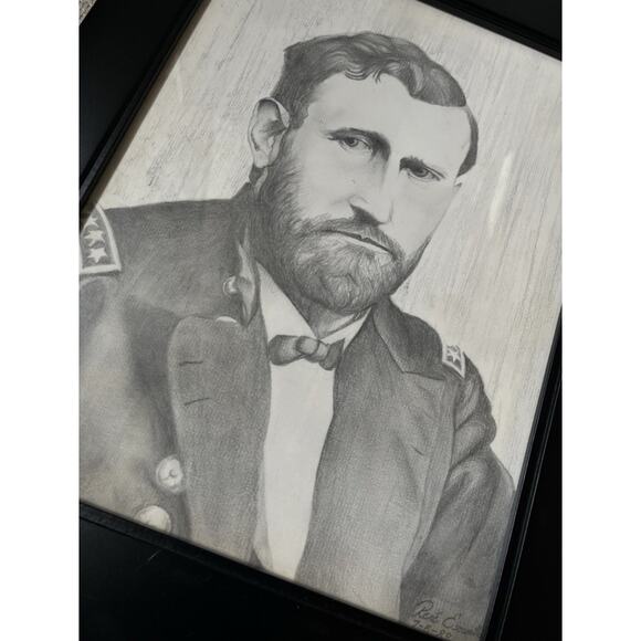 Hand Drawn Sketched Pencil Artist Image Portrait World War 2 Generals WW2 - Picture 5 of 16